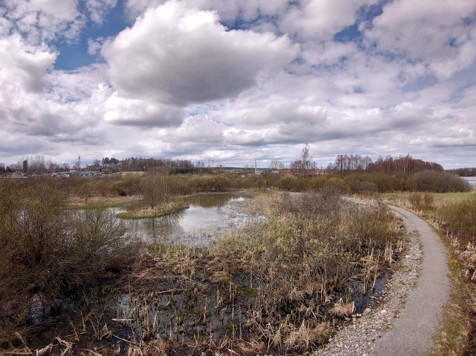 Nummela kuvattuna luontopolun suunnalta